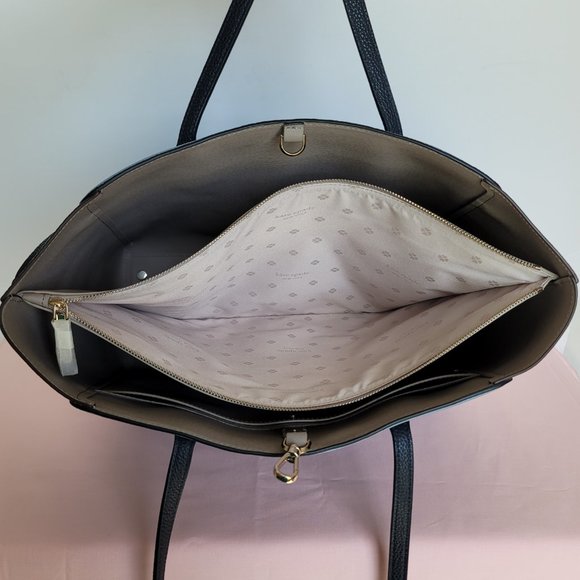 KATE SPADE Knott Colorblocked Pebbled Leather Large Tote- Morning Sky Multi 🎈⭐ - Picture 13 of 16